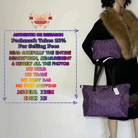 💟Coach Signature Fabric-Nylon Bag & Snap Pouch💟 - Picture 16 of 16